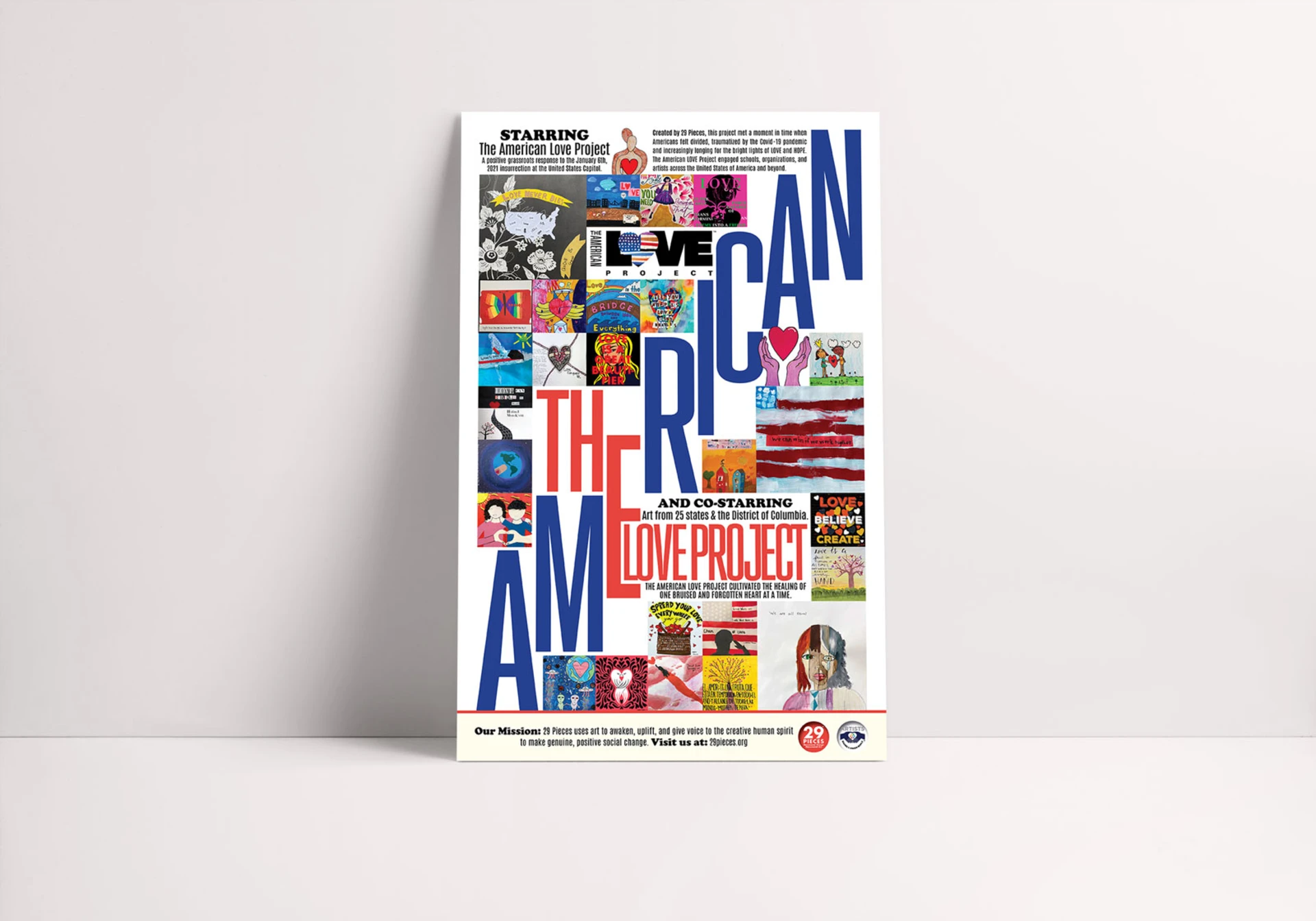 Mockup of the The American Love Project poster.